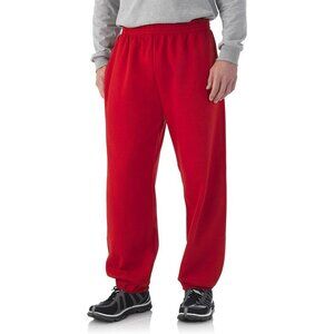 Vintage 90s Fruit Of The Loom Red Solid Elastic Jogger Sweats Pockets 2XL Prop